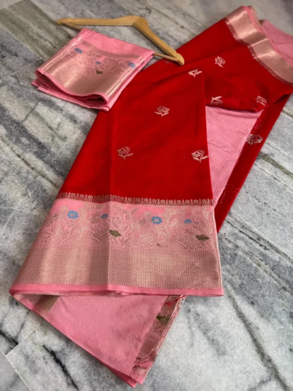 Premium Banarasi Soft Mongo Silk Saree Collection All Over Design