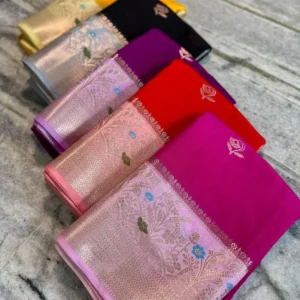 Premium Banarasi Soft Mongo Silk Saree Collection All Over Design