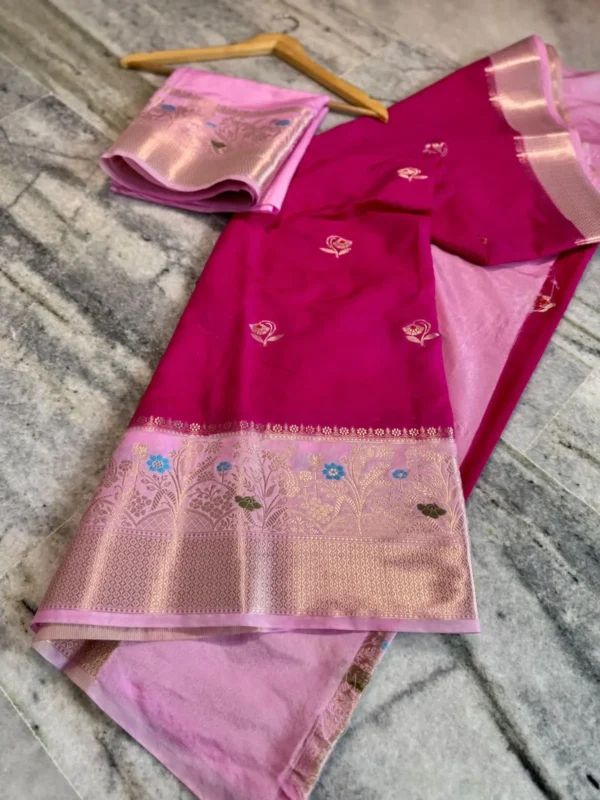 Premium Banarasi Soft Mongo Silk Saree Collection All Over Design