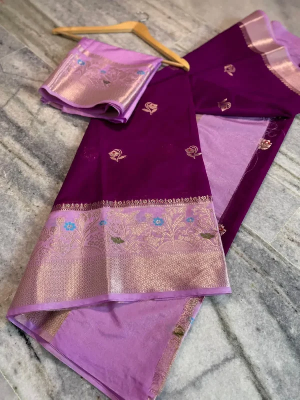 Premium Banarasi Soft Mongo Silk Saree Collection All Over Design