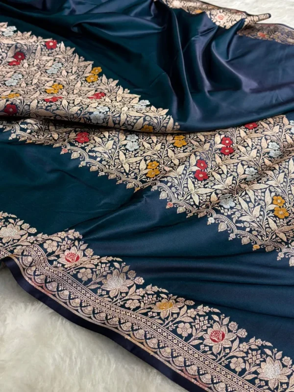 Premium Banarasi Soft Masaru Silk Saree Collection All Over Design
