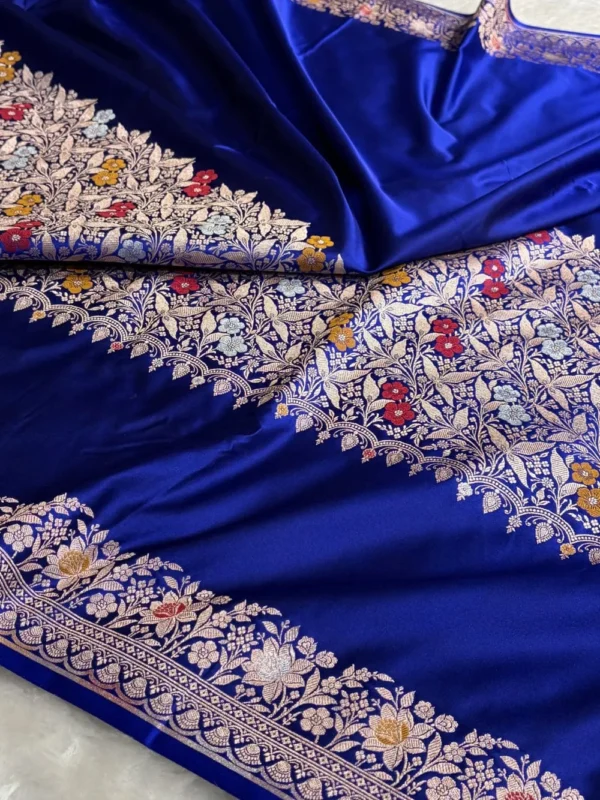 Premium Banarasi Soft Masaru Silk Saree Collection All Over Design