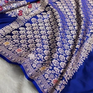 Premium Banarasi Soft Masaru Silk Saree Collection All Over Design