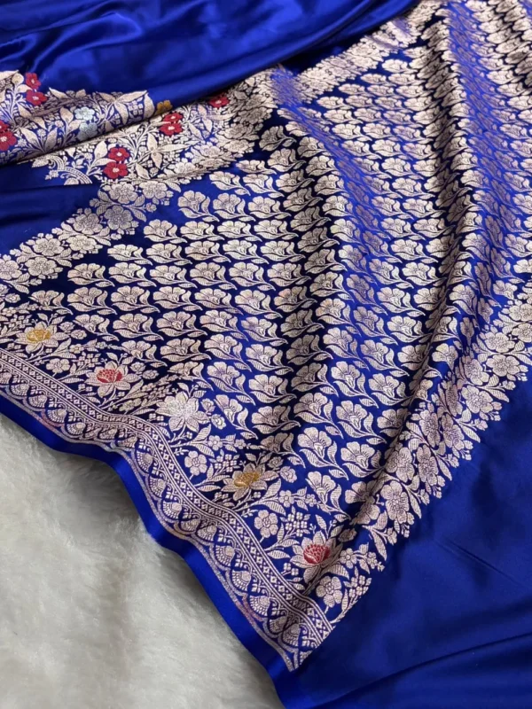 Premium Banarasi Soft Masaru Silk Saree Collection All Over Design