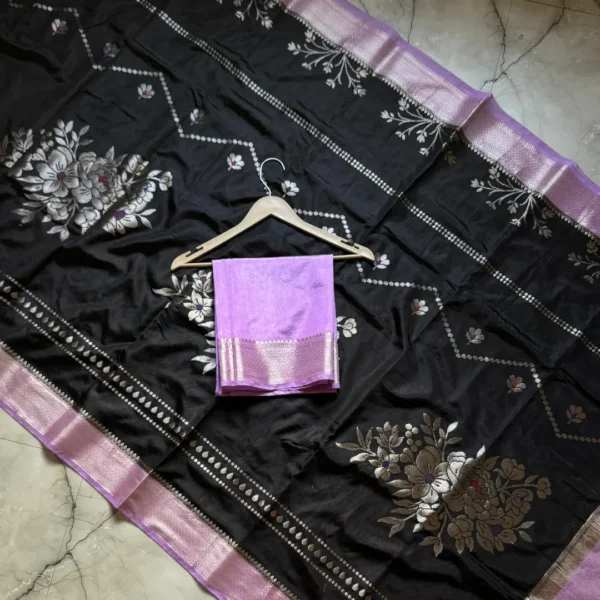 6 Premium Banarasi Soft Mongo Silk Collection All Over Design