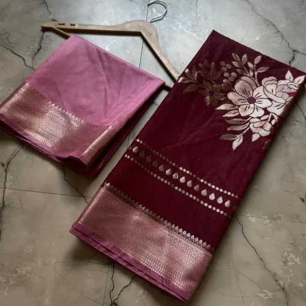 7 Premium Banarasi Soft Mongo Silk Collection All Over Design