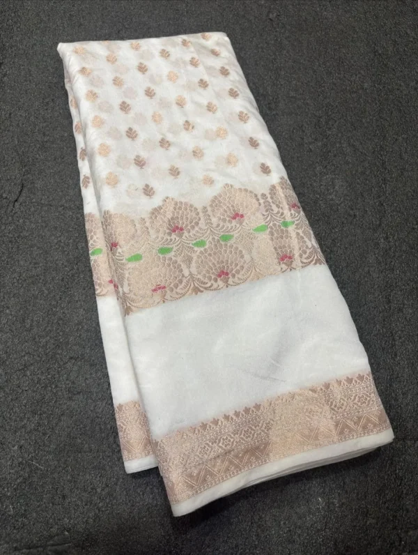 Premium Banarasi Soft Viscose Silk Saree Collection All Over Design