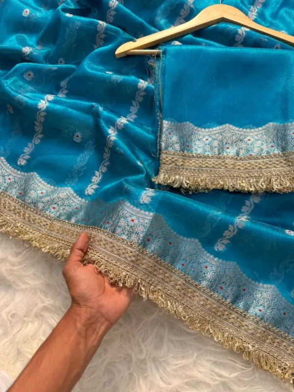 Premium Banarasi Soft Tissue Silk Saree Collection All Over Design