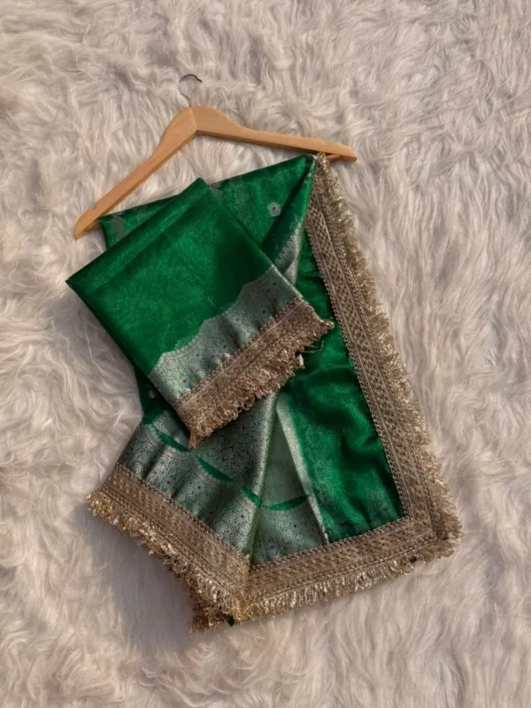 Premium Banarasi Soft Tissue Silk Saree Collection All Over Design