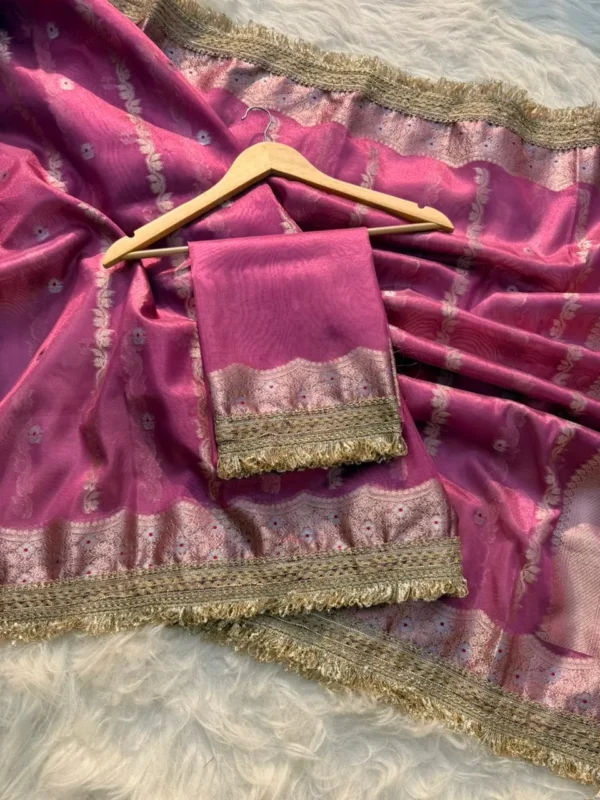 Premium Banarasi Soft Tissue Silk Saree Collection All Over Design