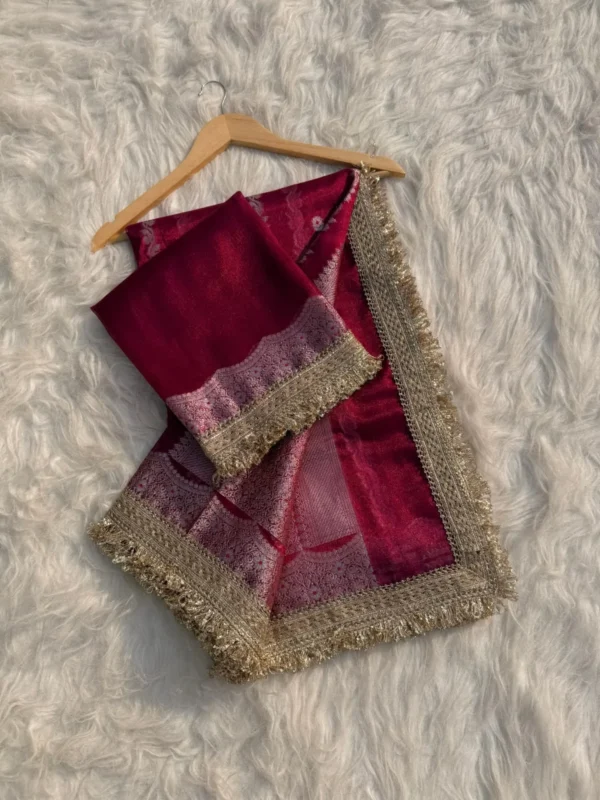 Premium Banarasi Soft Tissue Silk Saree Collection All Over Design