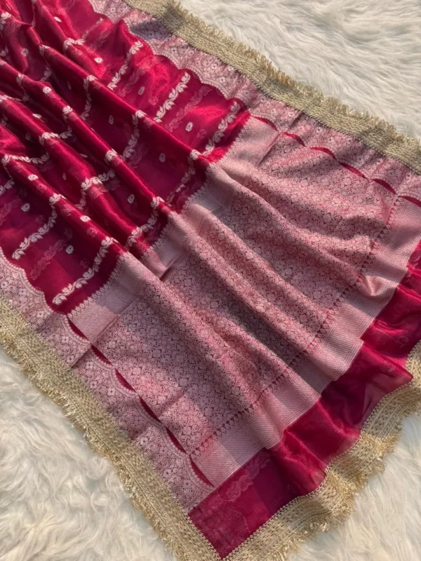 Premium Banarasi Soft Tissue Silk Saree Collection All Over Design