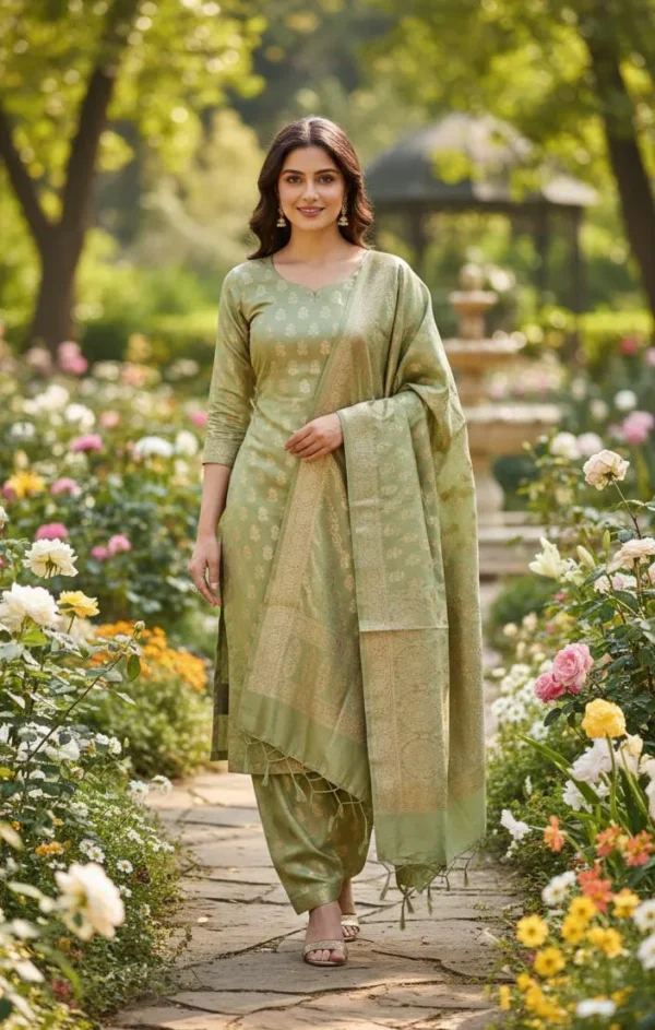 Exclusive Banarasi Unstitched Salwar kameez with Dupatta