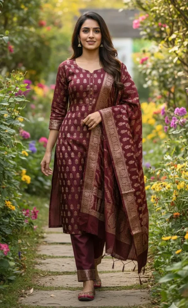 Exclusive Banarasi Unstitched Salwar kameez with Dupatta
