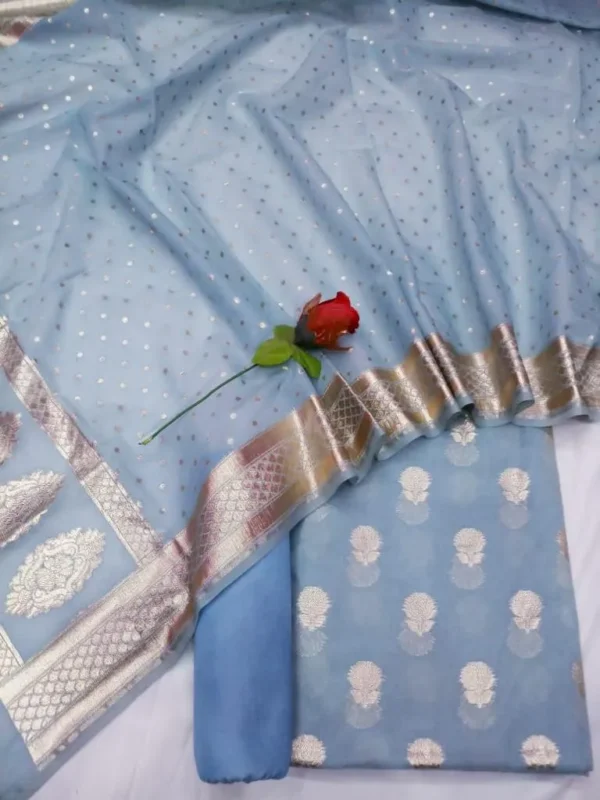 Exclusive Banarasi Unstitched Salwar kameez with Dupatta