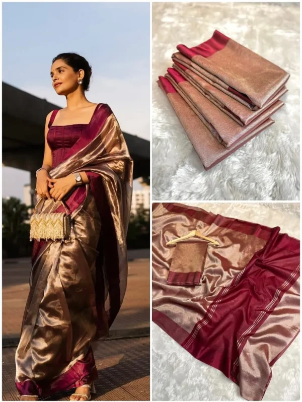 Premium Banarasi Soft Tissue Silk Saree Collection All Over Design