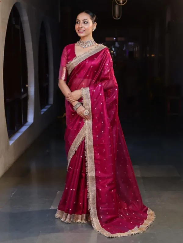 Premium Banarasi Soft Tissue Silk Saree Collection All Over Design