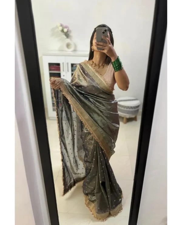 Premium Banarasi Soft Tissue Silk Saree Collection All Over Design