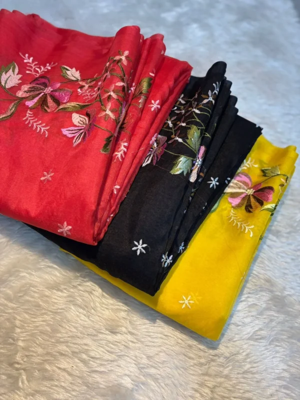 INstore revolusis (5) Premium Banarasi Soft Organza Silk Saree Collection All Over embroidery Design