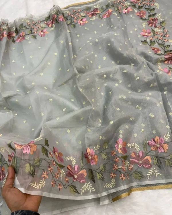 INstore revolusis (8) Premium Banarasi Soft Organza Silk Saree Collection All Over embroidery Design