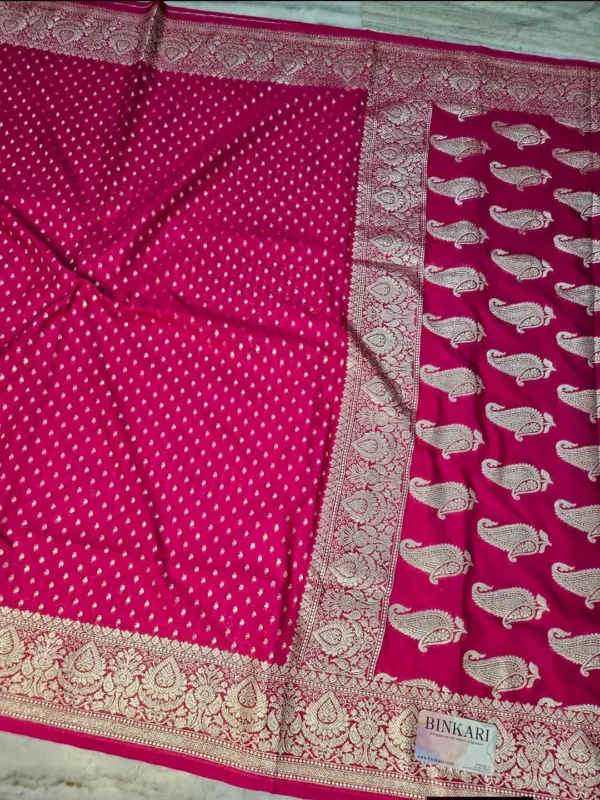 Premium Banarasi Soft Katan Georgette Silk Saree Collection All Over Design