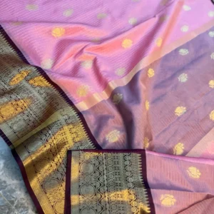 Premium Banarasi Soft Check Silk Saree Collection All Over Design