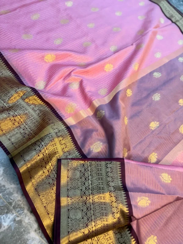 Premium Banarasi Soft Check Silk Saree Collection All Over Design
