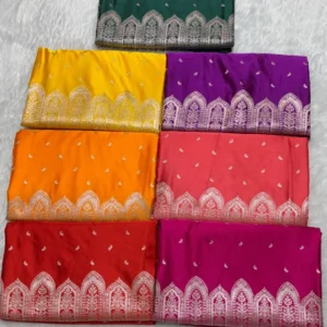 Premium Banarasi Soft Masaru Silk Saree Collection all over Design