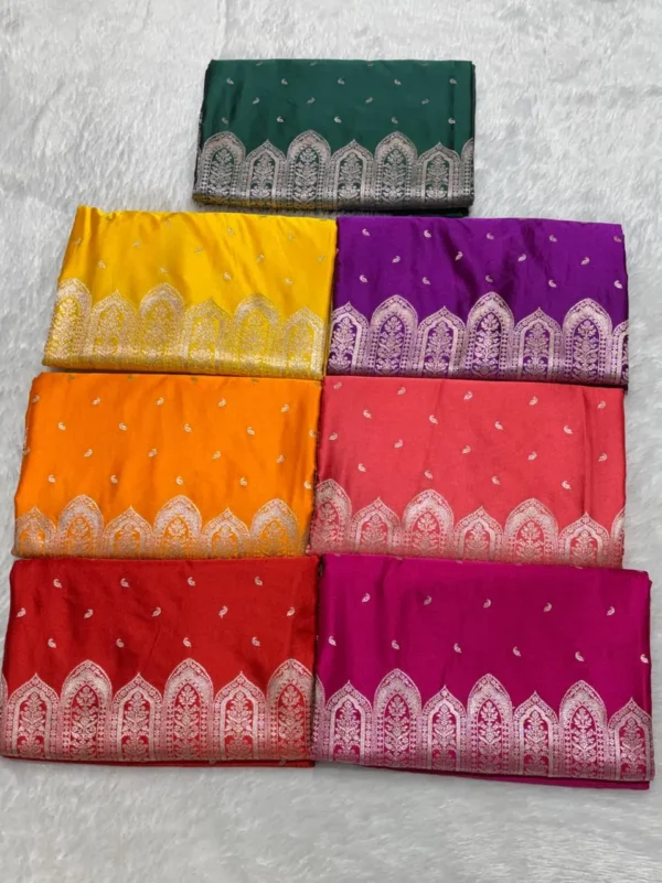 Premium Banarasi Soft Masaru Silk Saree Collection all over Design