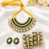 Royal Emerald Pearl Kundan Laddu Gopal Jewellery Set