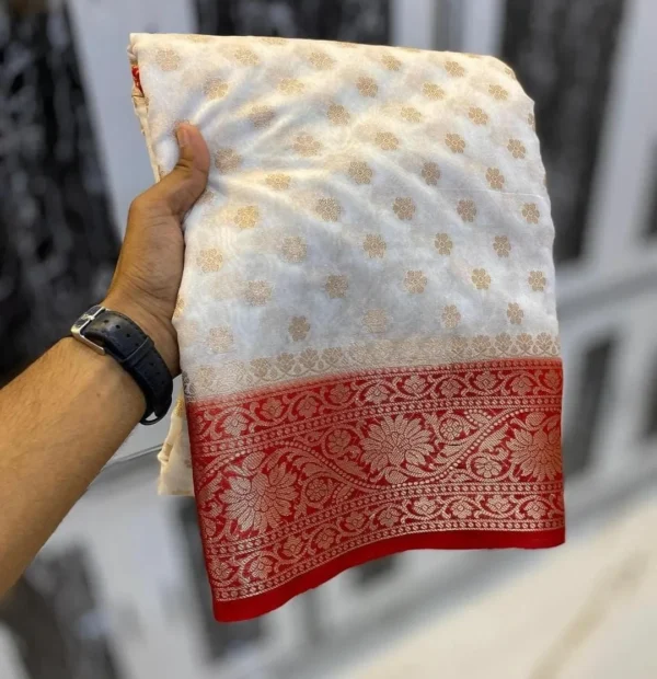 Premium Banarasi Soft Georgette Silk Saree Collection All Over Design