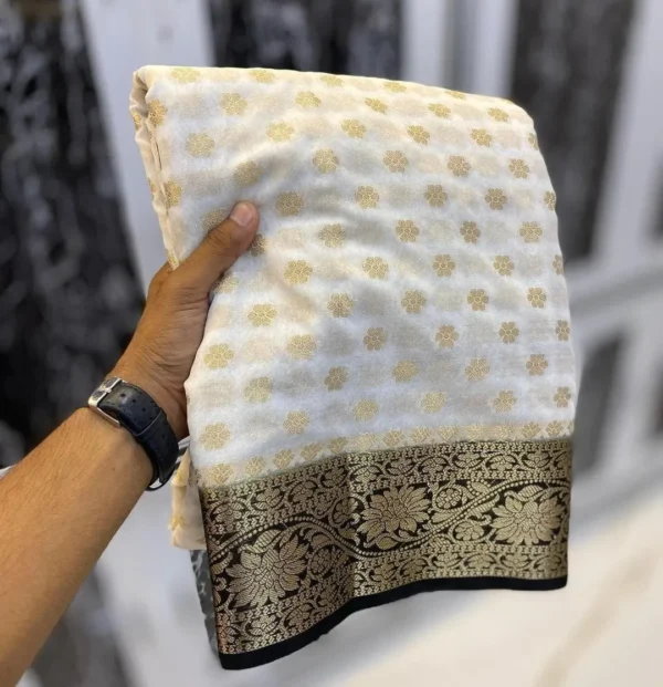 Premium Banarasi Soft Georgette Silk Saree Collection All Over Design