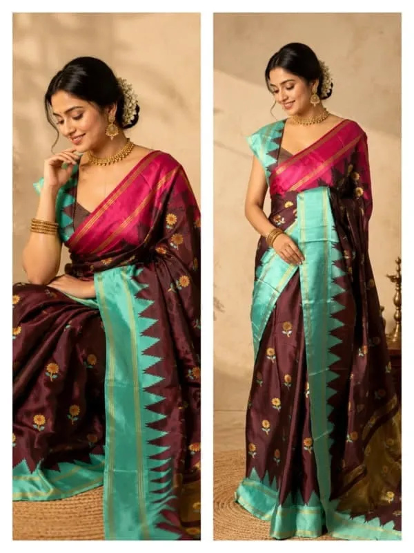 Banarasi Soft Katan Silk | All-Over Woven Design | Running Blouse