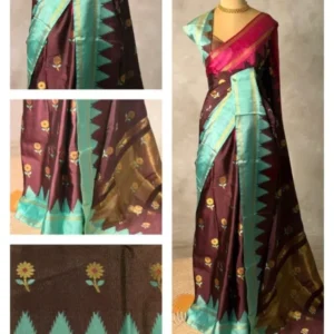 revolusis saree (7) Banarasi Soft Katan Silk | All-Over Woven Design | Running Blouse