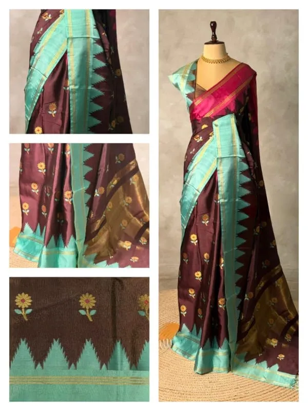 Banarasi Soft Katan Silk | All-Over Woven Design | Running Blouse