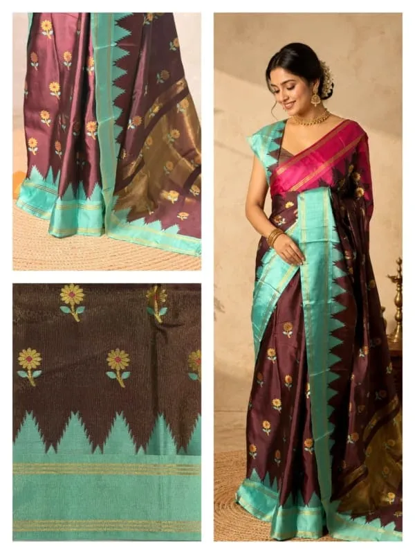 Banarasi Soft Katan Silk | All-Over Woven Design | Running Blouse