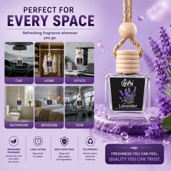 Lavender Car Freshener Diffuser Car perfume Air Freshner Hanging Pod (10 ml)
