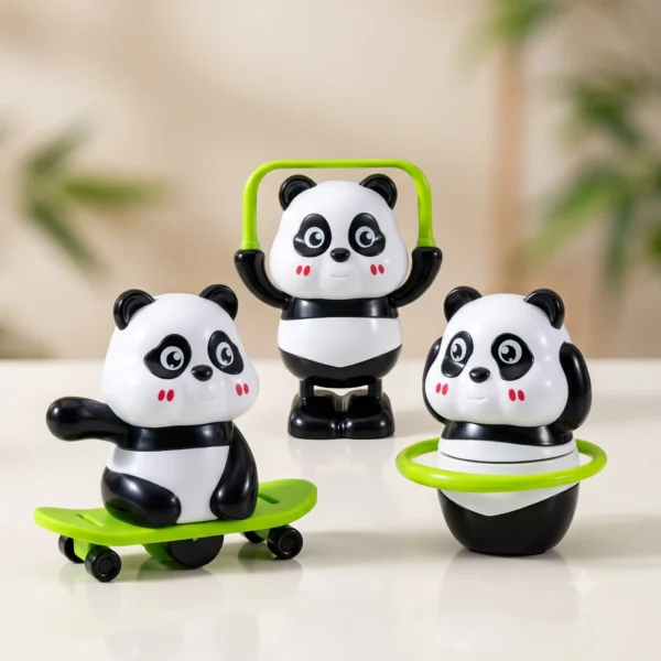 Cute Panda Action Toy Set (3 PCS)