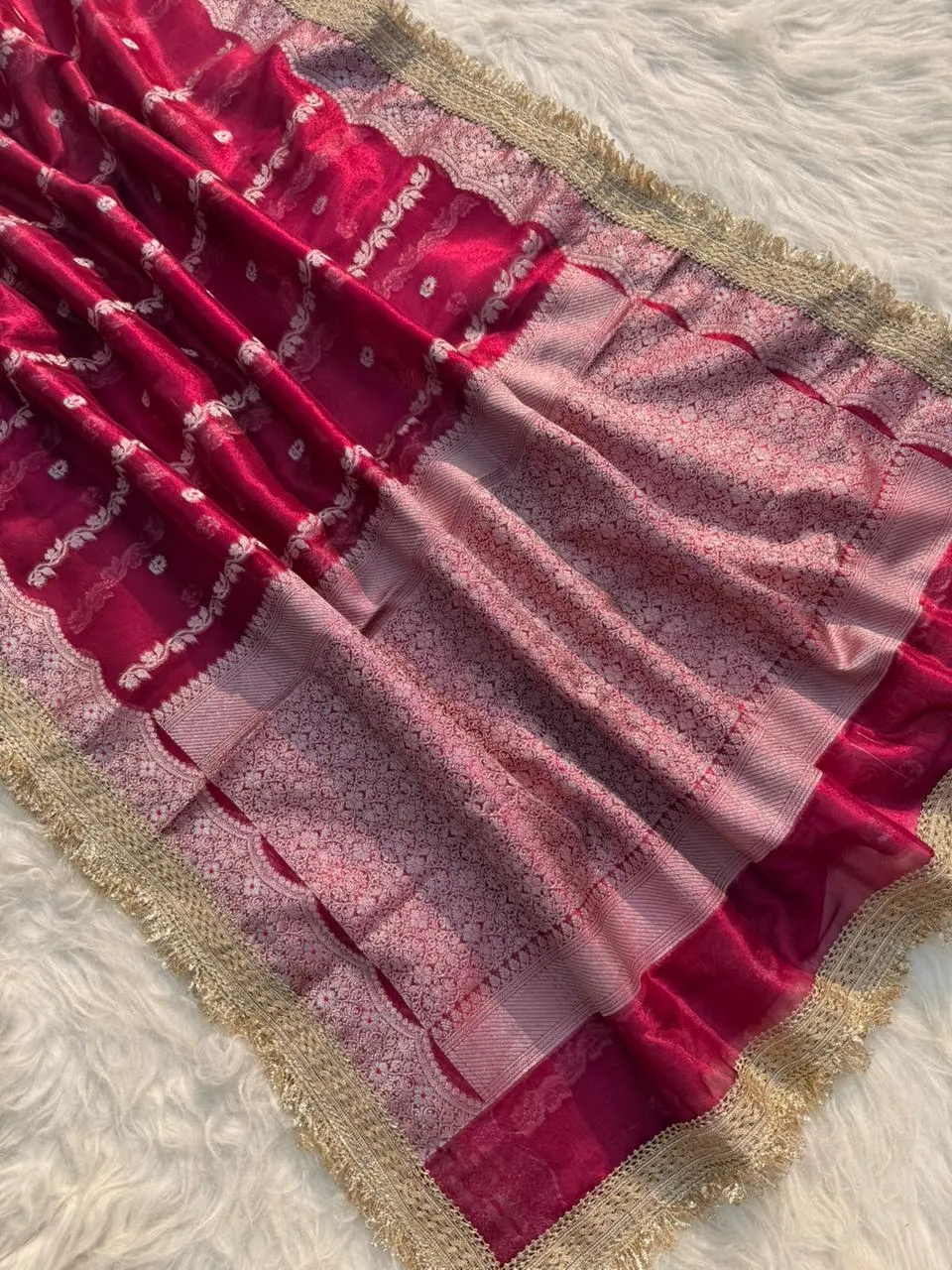 Premium Banarasi Soft Tissue Silk Saree Collection All Over Design