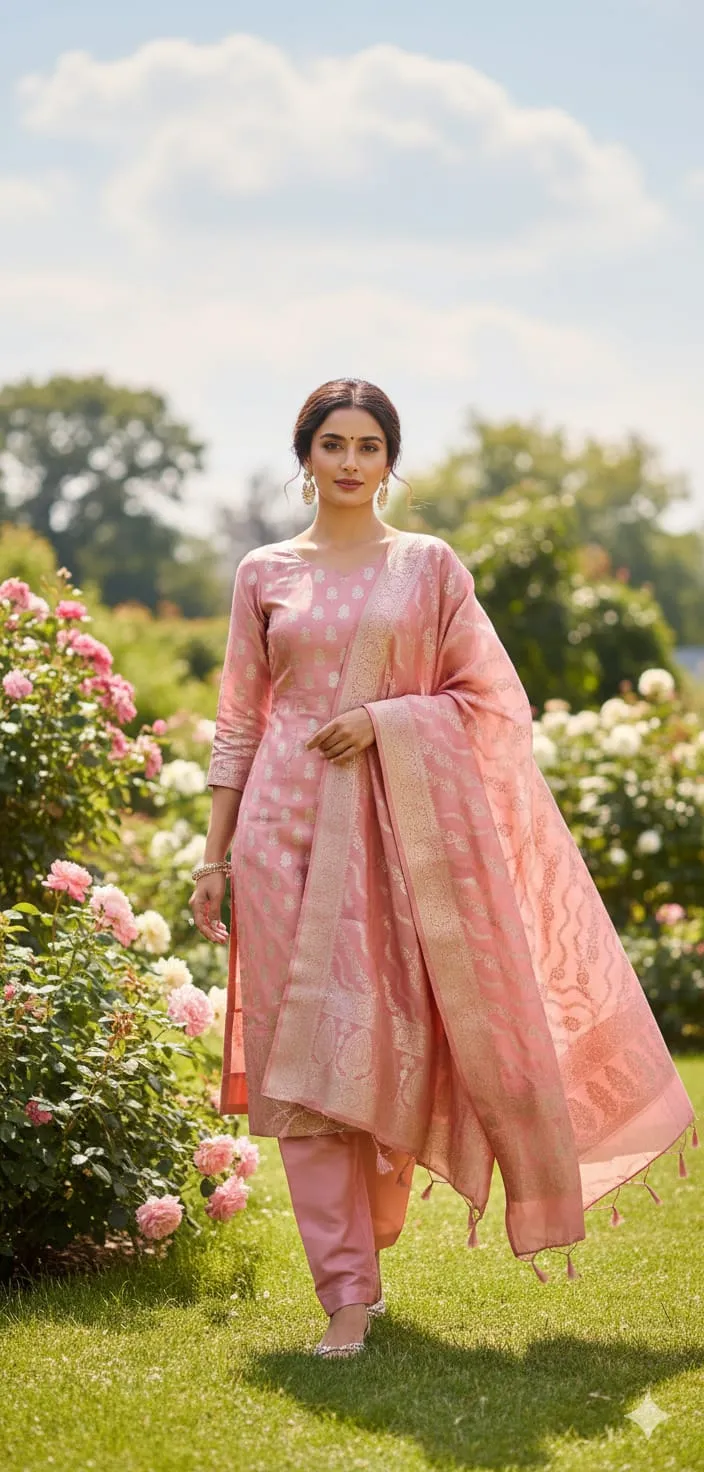 Exclusive Banarasi Unstitched Salwar kameez with Dupatta